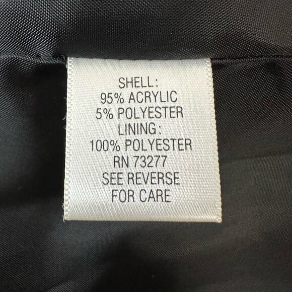 Croft & Barrow Blue & Black Plaid Tweed Button Up Blazer - Picture 10 of 13